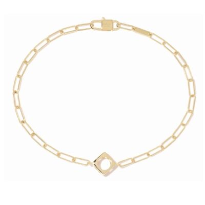 Bracelet dinh van, Le Pavé en or jaune sur chaîne