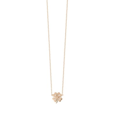 Collier Vanrycke Trèfle en or rose et diamants