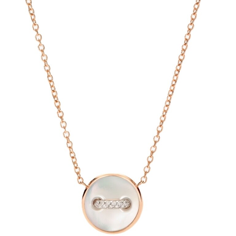 Collier Pomellato Pom Pom Dot en or rose, nacre et diamants vue 1