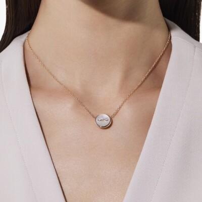 Collier Pomellato Pom Pom Dot en or rose, nacre et diamants