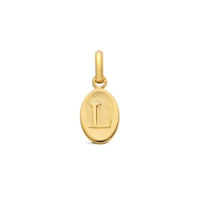 Pendentif Arthus Bertrand Lettre or jaune -L-