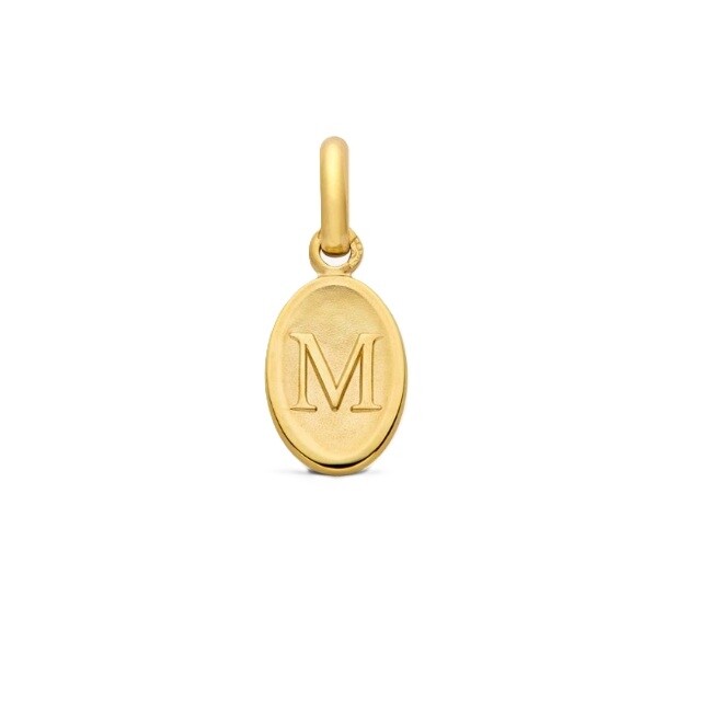 Pendentif Arthus Bertrand Lettre or jaune -M-