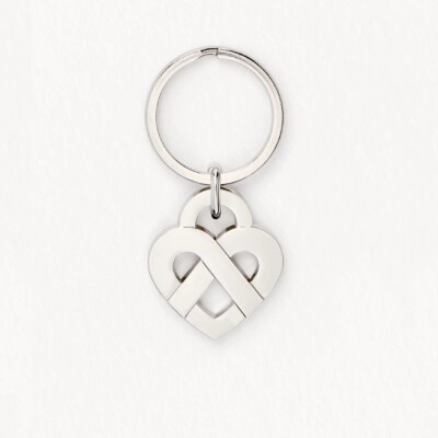 Porte-clés Poiray Coeur Entrelacé en acier
