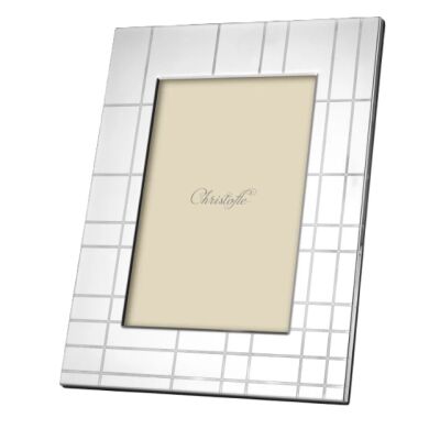 Cadre Christofle, Graphik, 10x15, en métal argenté