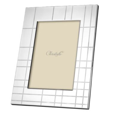 Cadre Christofle, Graphik, 13x18, en métal argenté