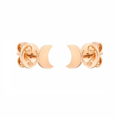 Paire de boucles d'oreilles DoDo Lune en Or rose