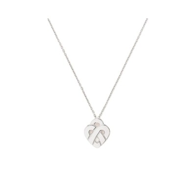 Collier Poiray Mini Coeur Entrelacé en or blanc