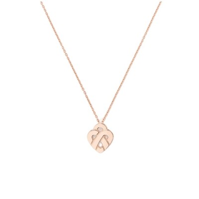 Collier Poiray Mini Coeur Entrelacé en or rose