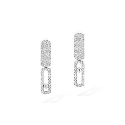 Boucles d'oreilles Messika Imperial Move PM en or blanc et diamants