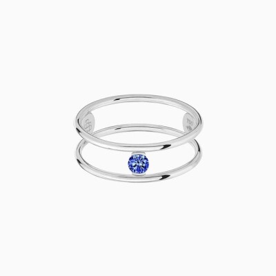 BAGUE SOLITAIRE SAPHIR BLEU