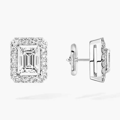 BOUCLES D'OREILLES JOY TAILLE ÉMERAUDE, PETIT MODÈLE