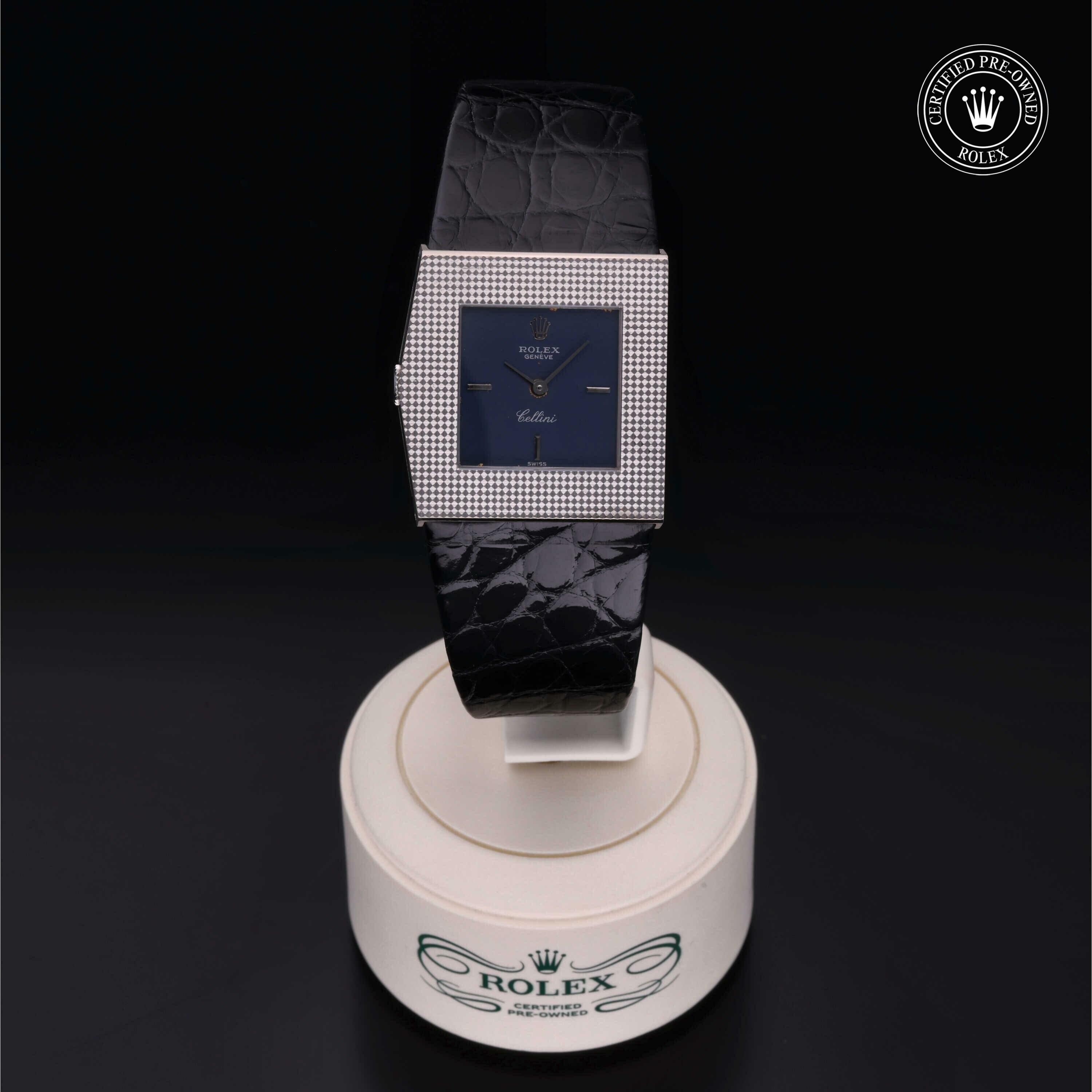 Rolex Cellini Clous de Paris 28 in Gold 18 Carat White  at Ferret