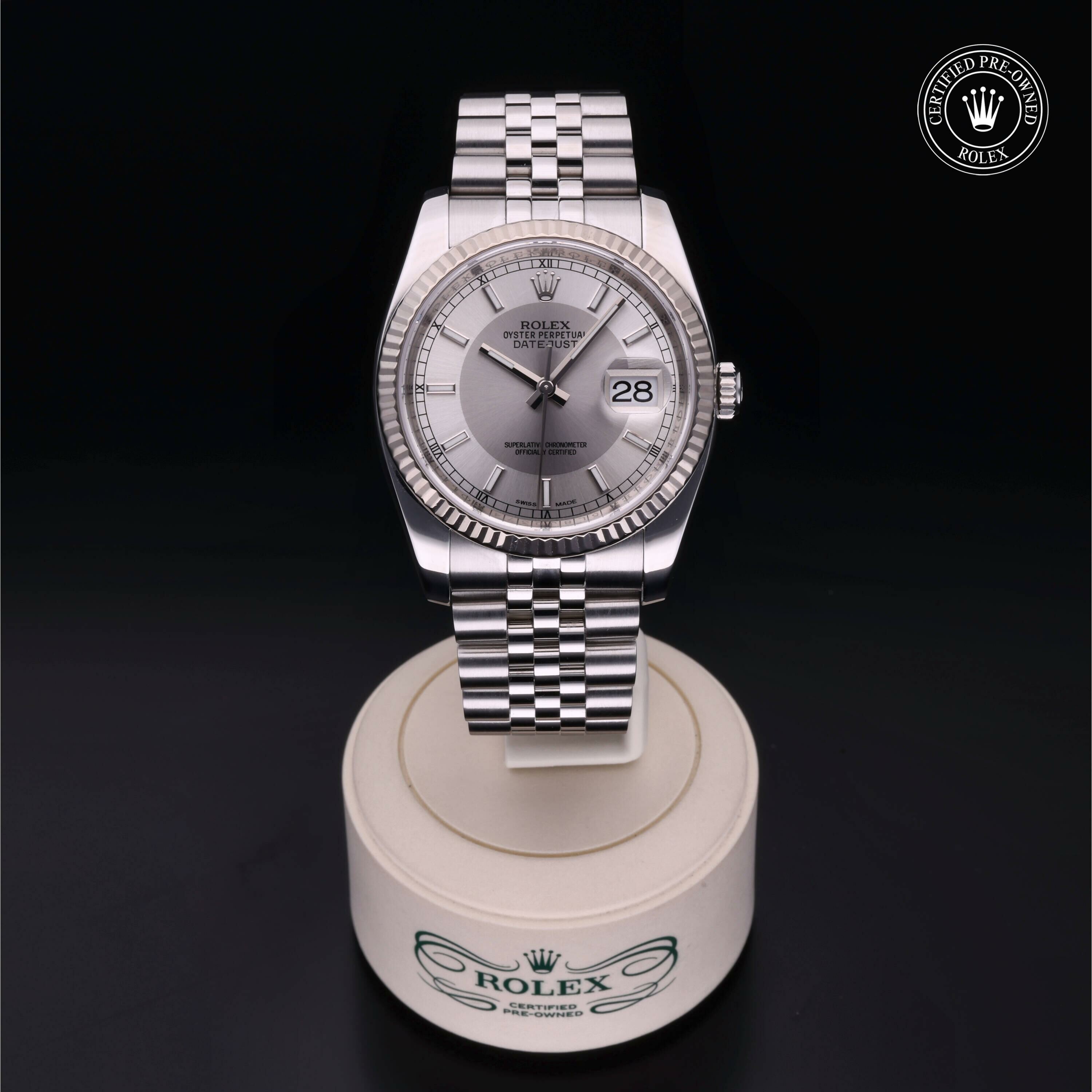 Rolex Datejust 36 in Rolesor 18 Carat White M116234-0111 at Ferret
