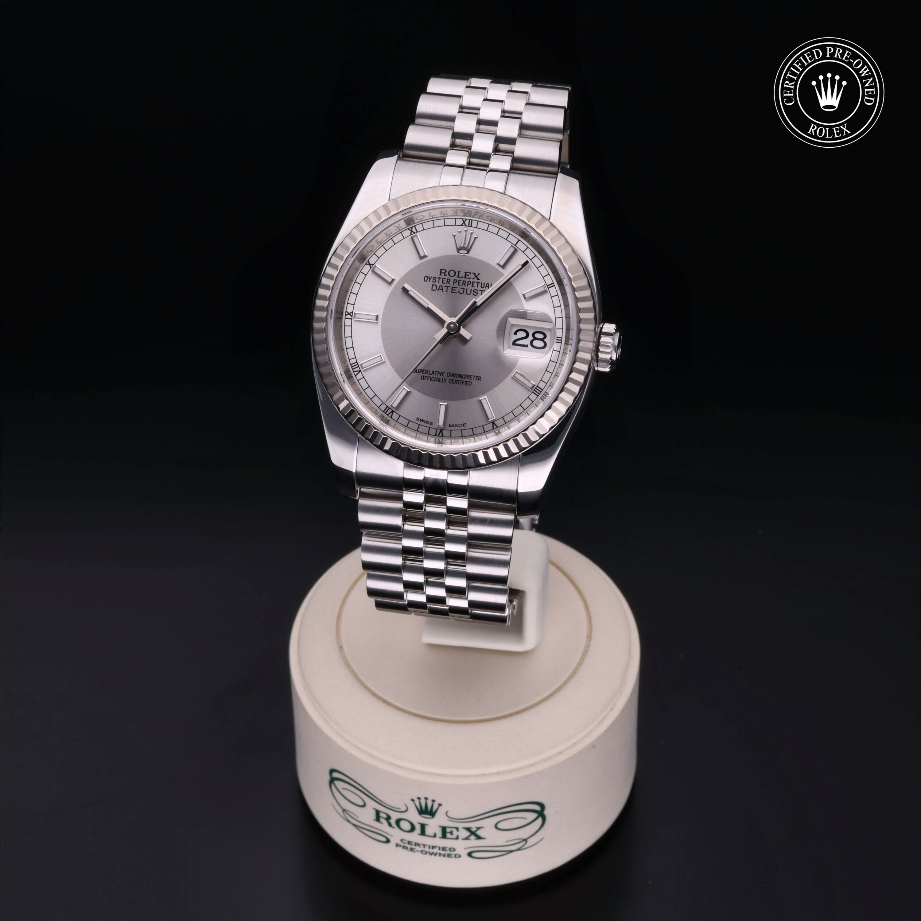 Rolex Datejust 36 in Rolesor 18 Carat White M116234-0111 at Ferret - view 2
