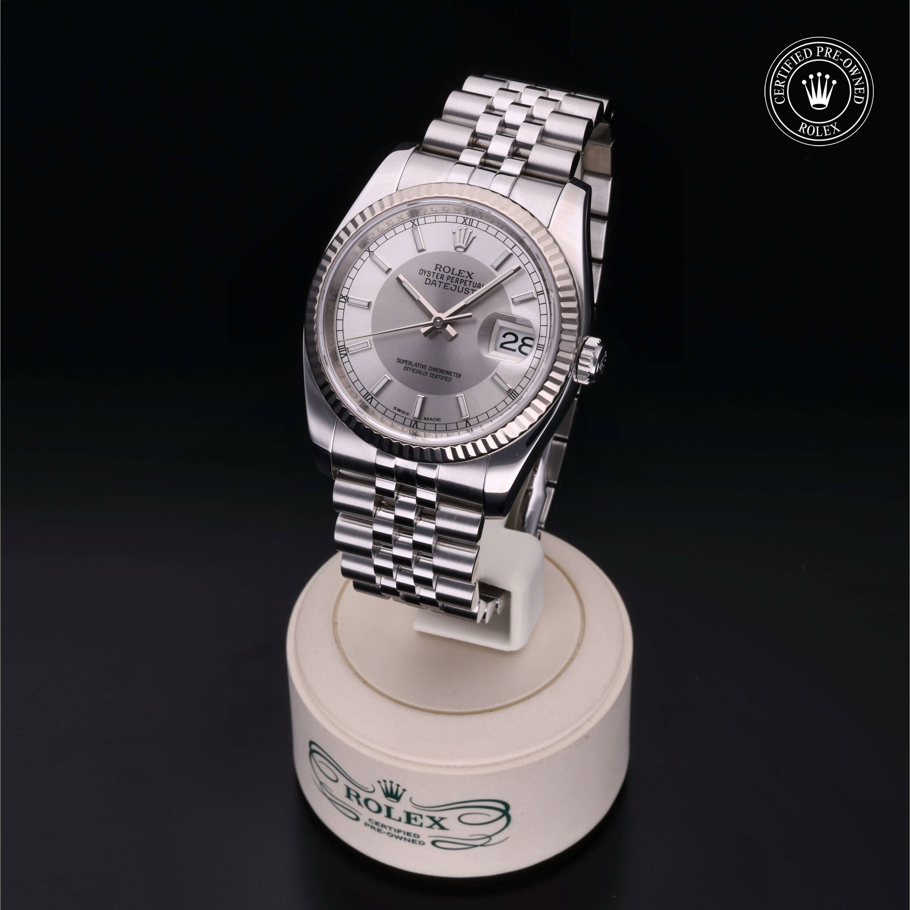 Rolex Datejust 36 in Rolesor 18 Carat White M116234-0111 at Ferret - view 3