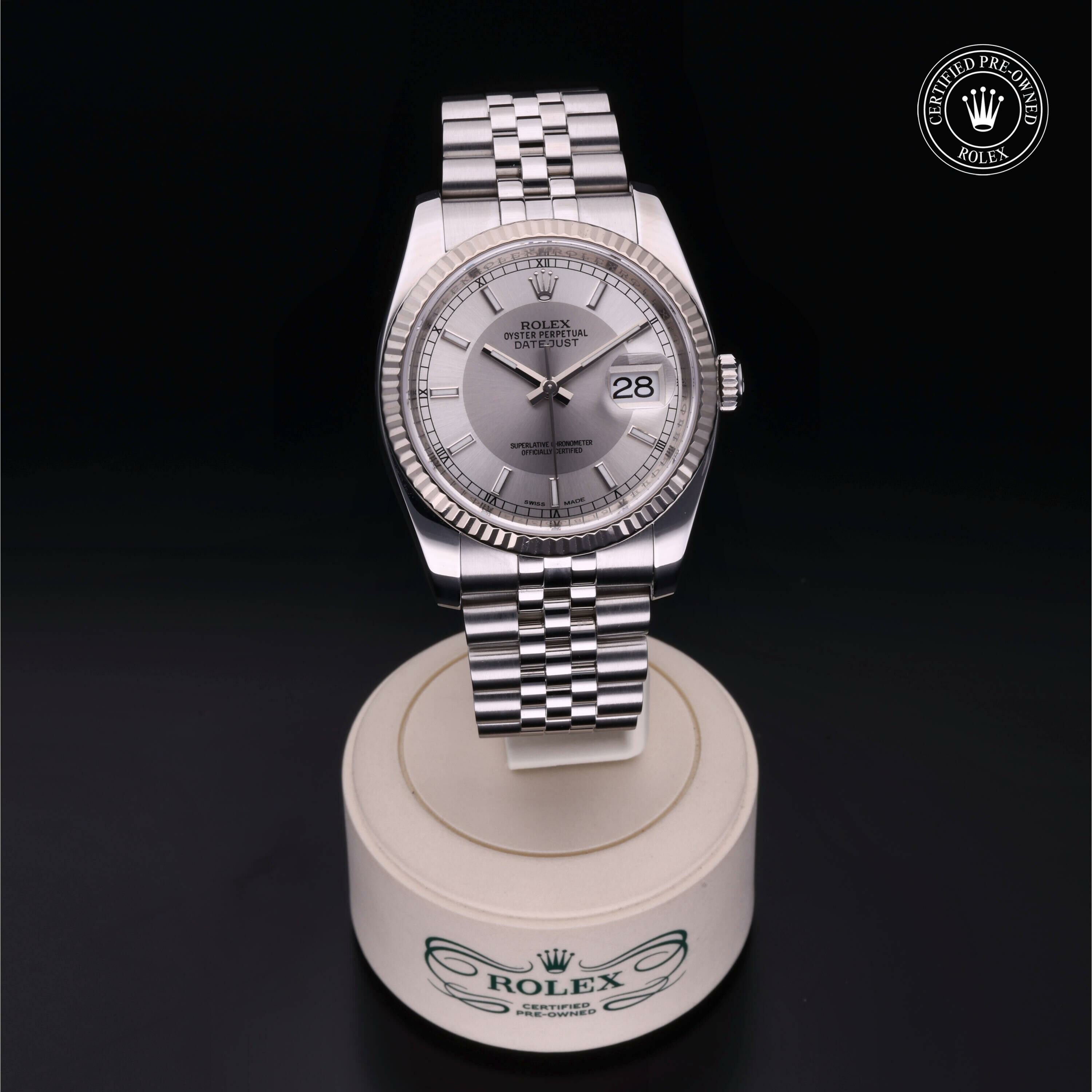 Rolex Datejust 36 in Rolesor 18 Carat White M116234-0111 at Ferret - view 36