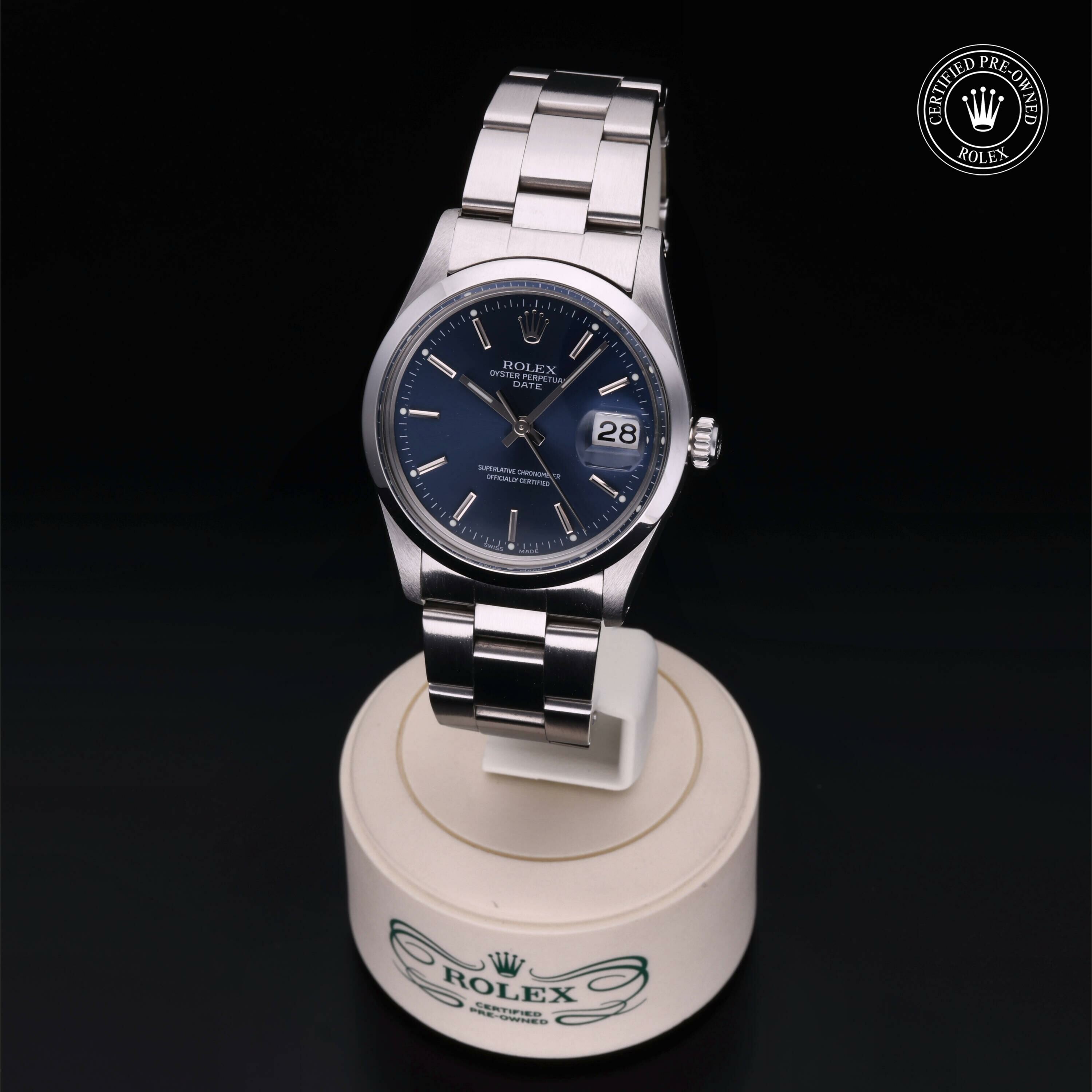 Rolex Oyster Perpetual Date 34 in Steel  at Ferret - view 2