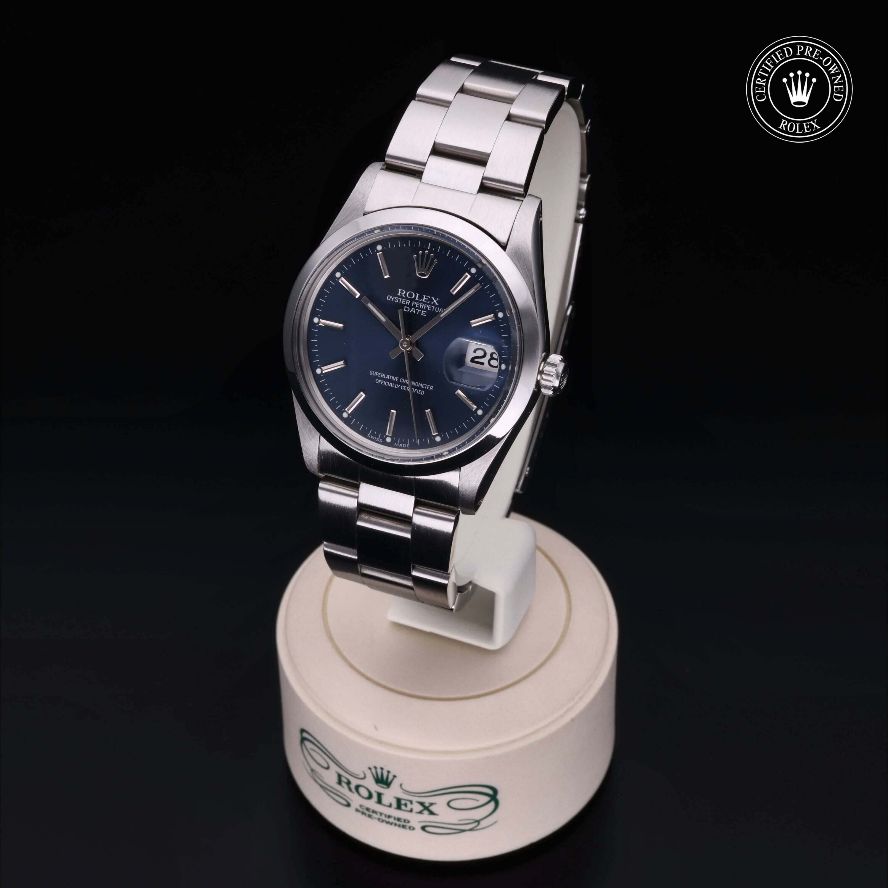 Rolex Oyster Perpetual Date 34 in Steel  at Ferret - view 3