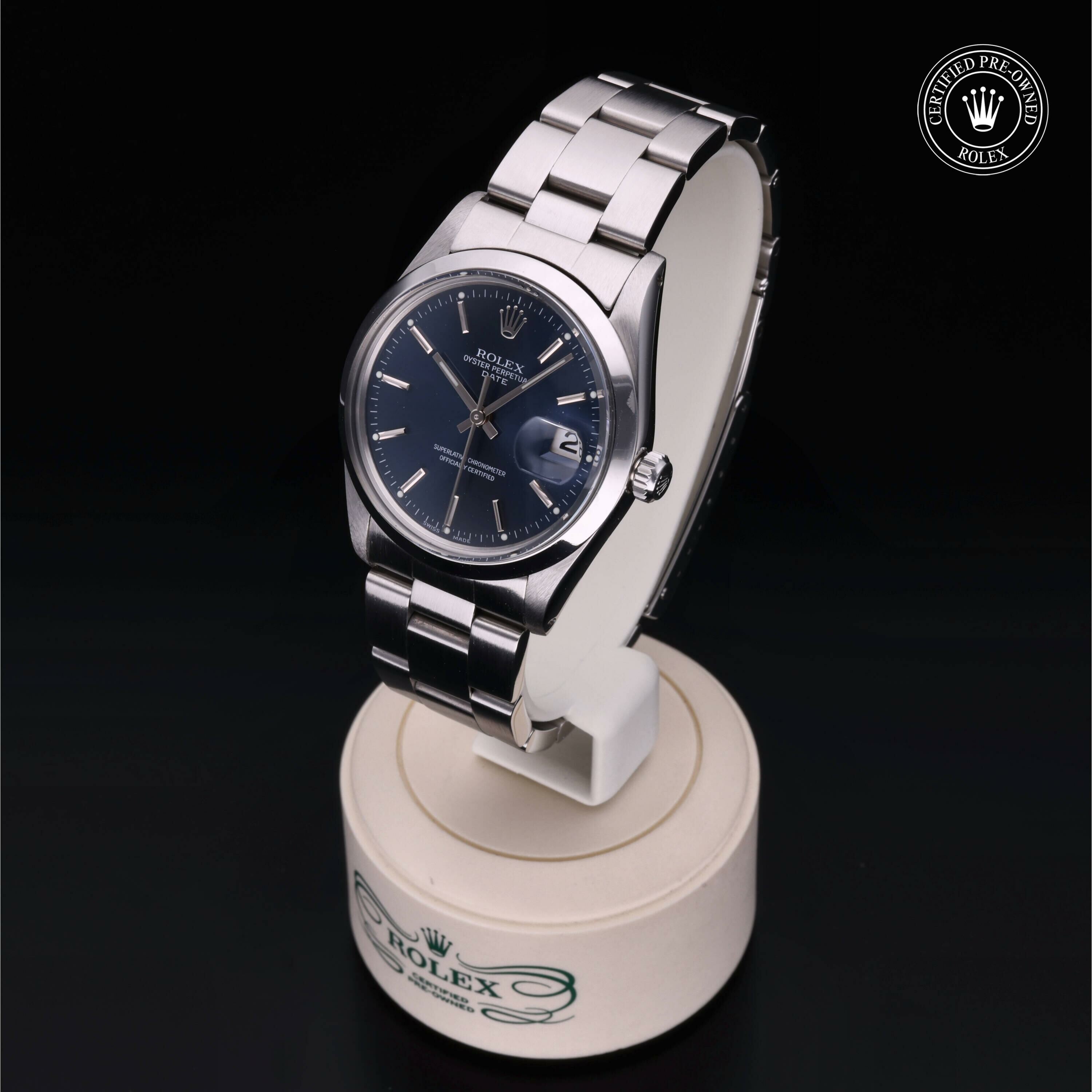 Rolex Oyster Perpetual Date 34 in Steel  at Ferret - view 4