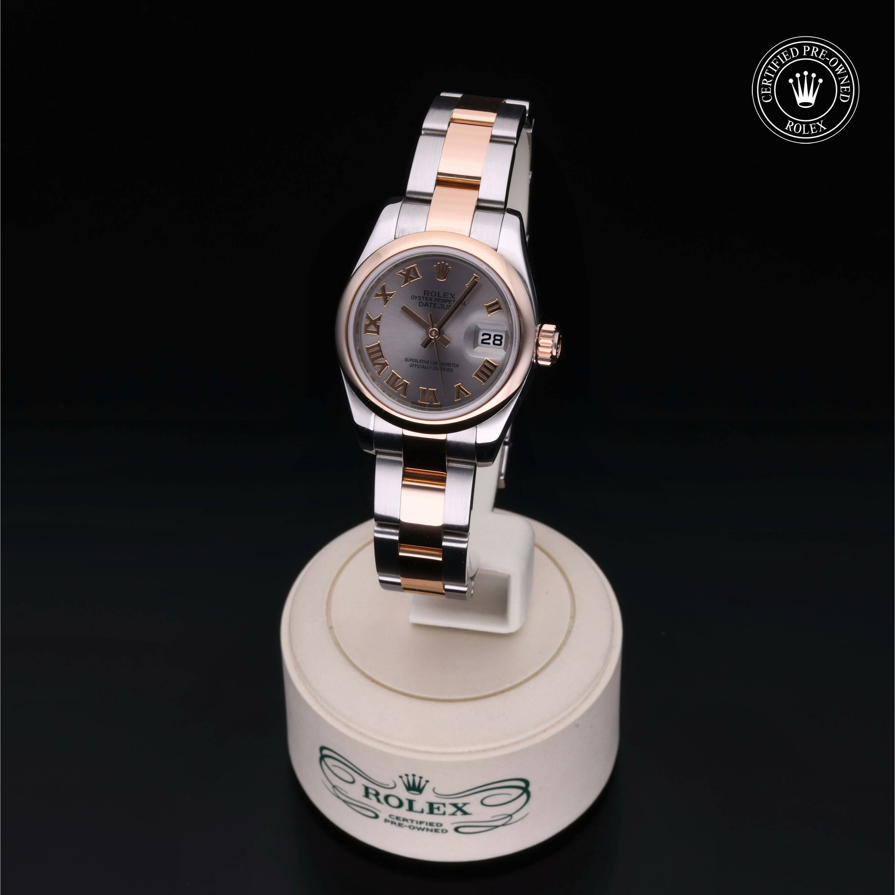 Rolex Lady-Datejust 26 in Rolesor 18 Carat Red M179161-0070 at Ferret - view 2