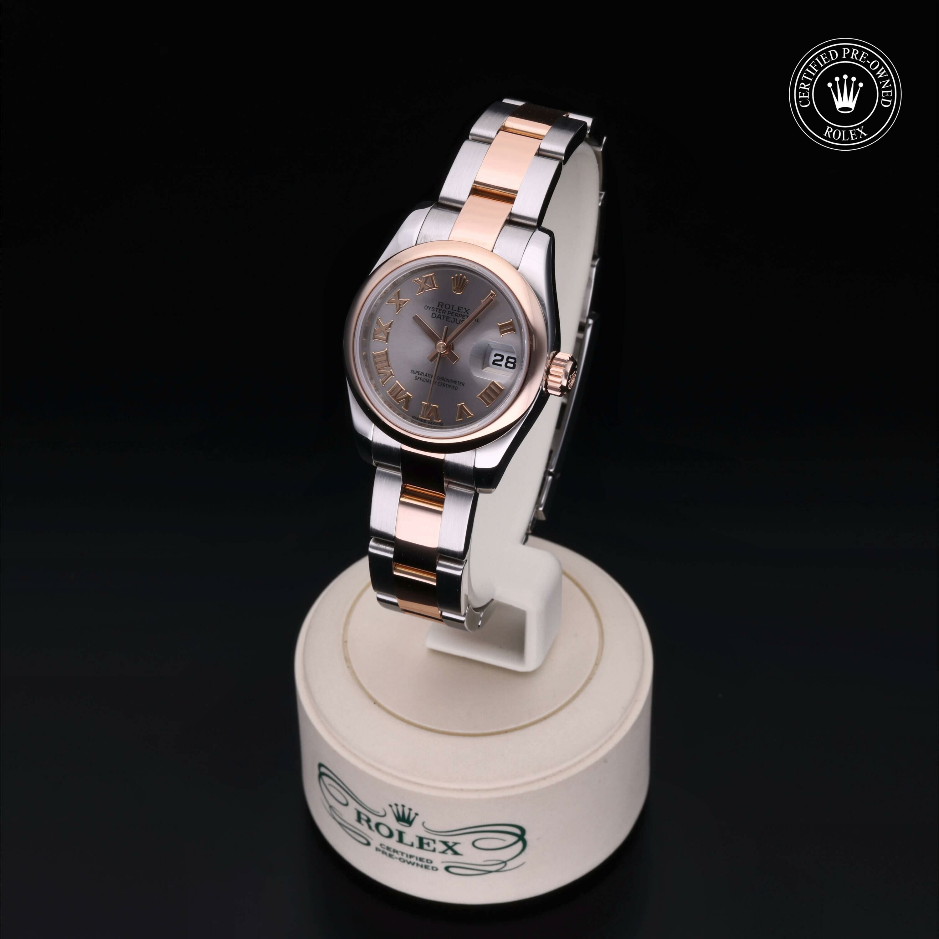 Rolex Lady-Datejust 26 in Rolesor 18 Carat Red M179161-0070 at Ferret - view 3
