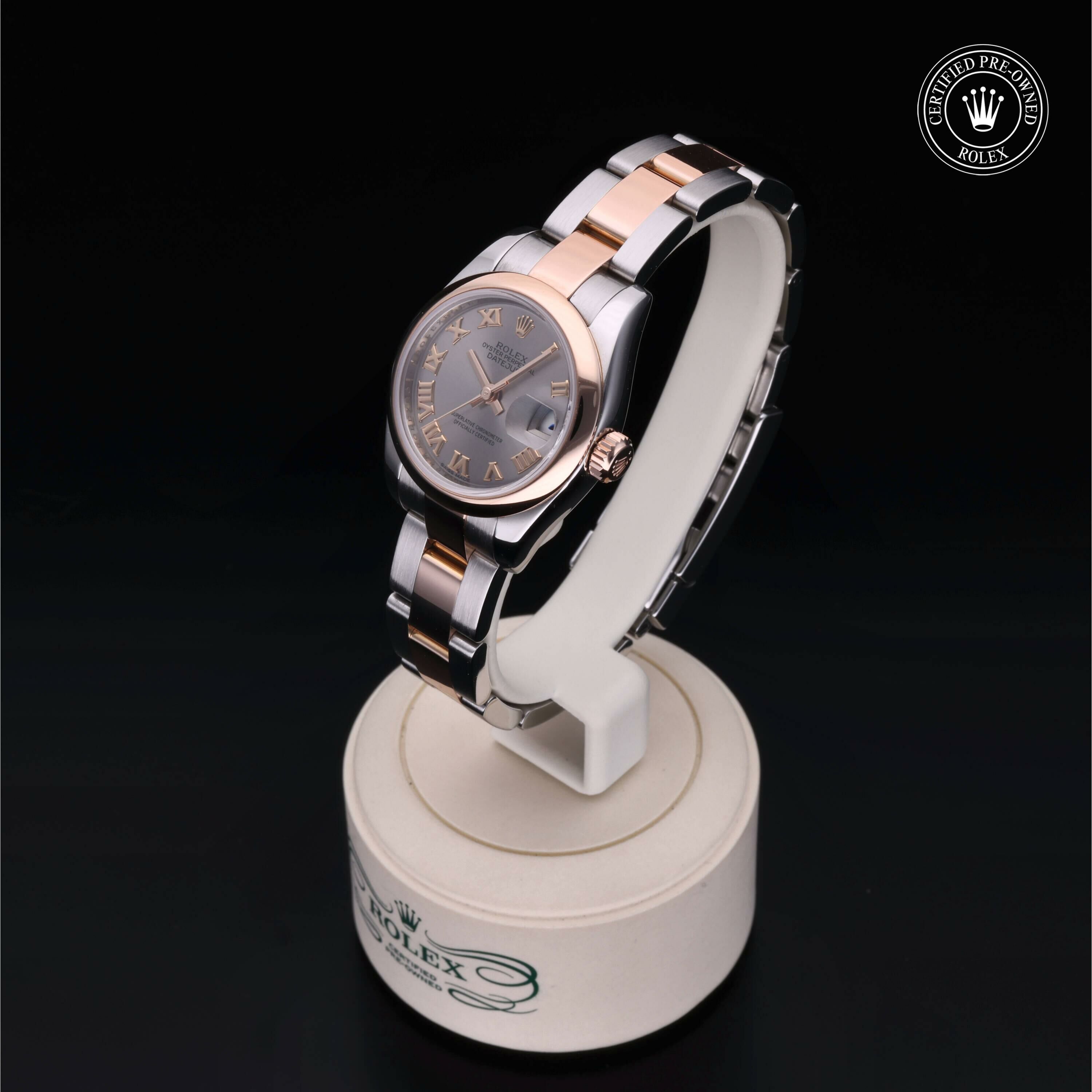 Rolex Lady-Datejust 26 in Rolesor 18 Carat Red M179161-0070 at Ferret - view 5