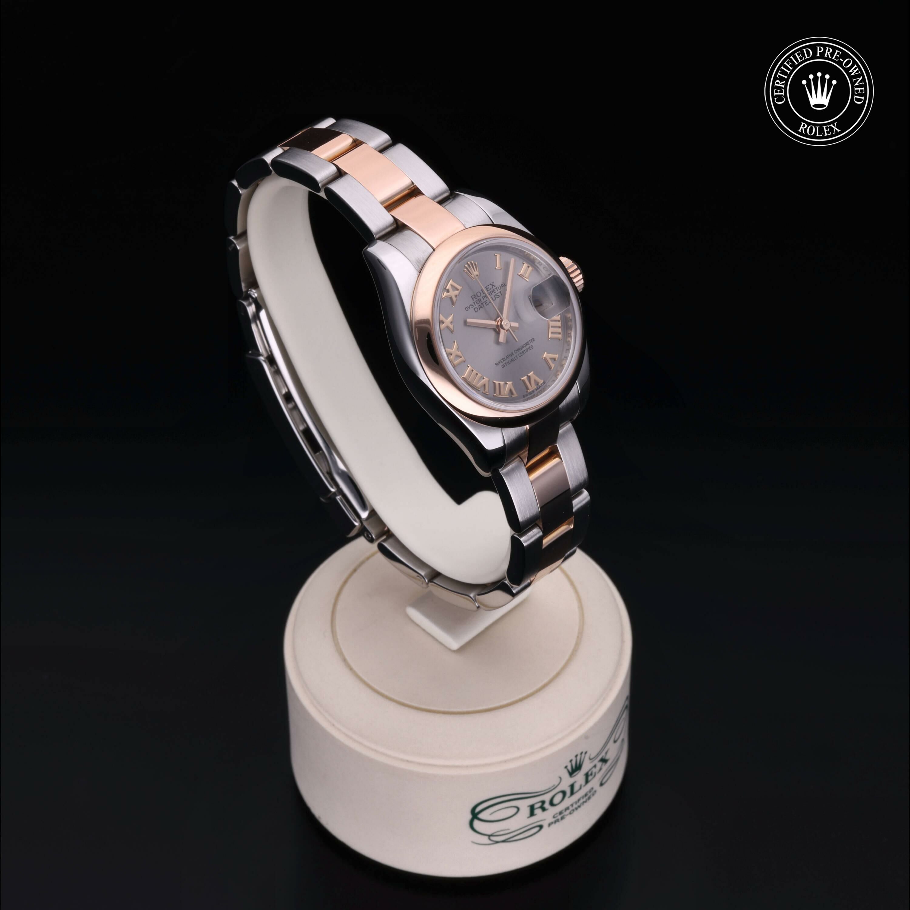 Rolex Lady-Datejust 26 in Rolesor 18 Carat Red M179161-0070 at Ferret - view 32