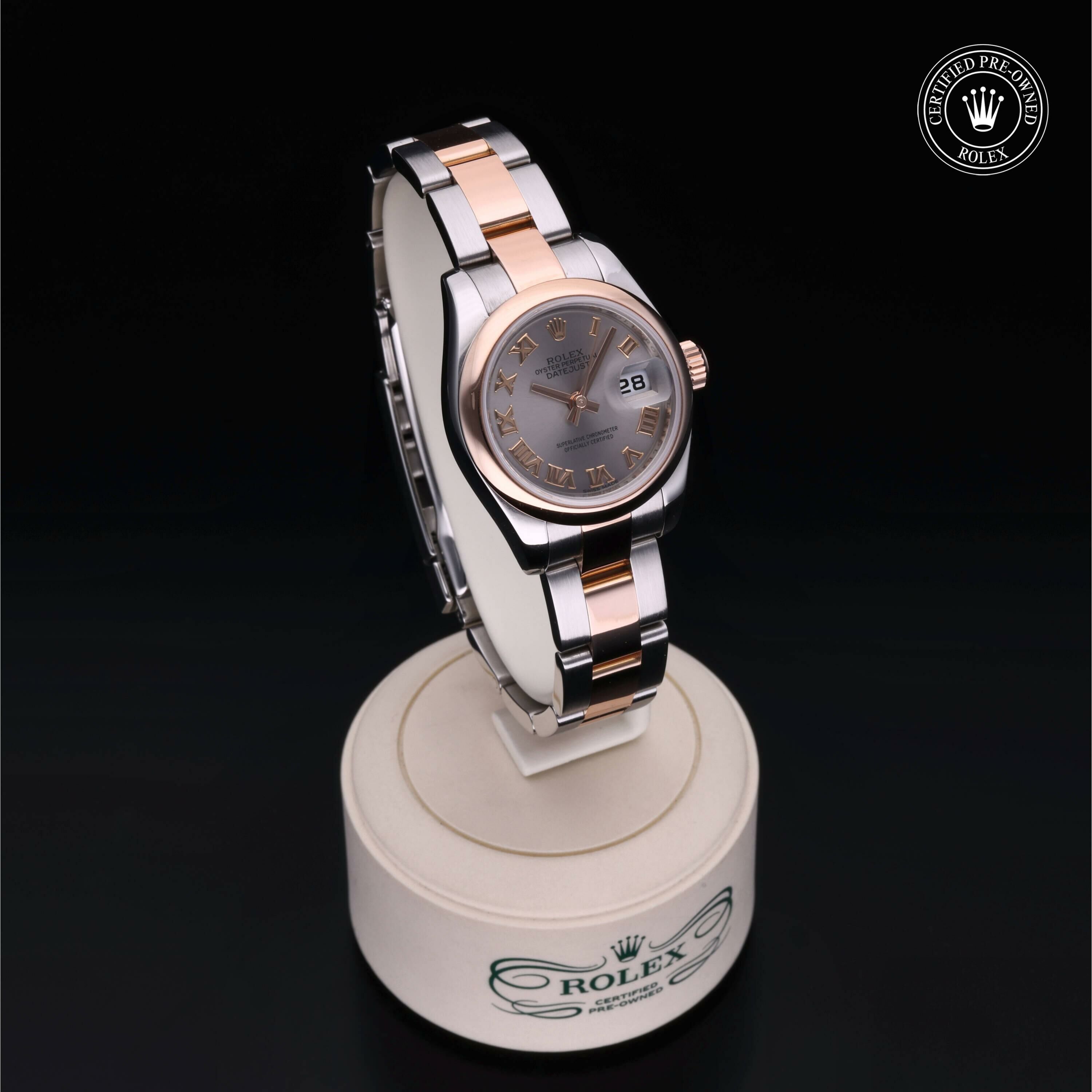 Rolex Lady-Datejust 26 in Rolesor 18 Carat Red M179161-0070 at Ferret - view 34