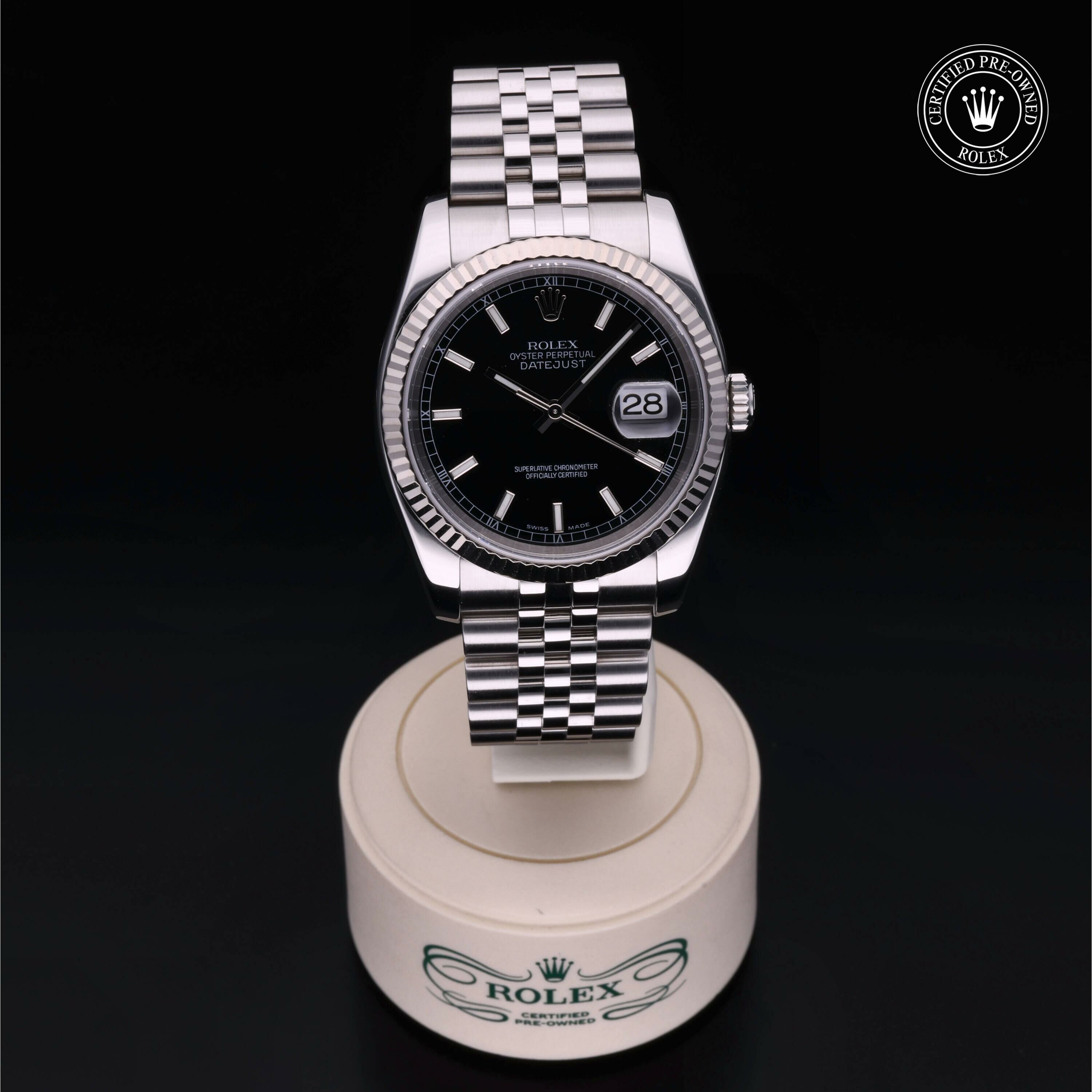Rolex Datejust 36 in Rolesor 18 Carat White M116234-0002 at Ferret - view 36