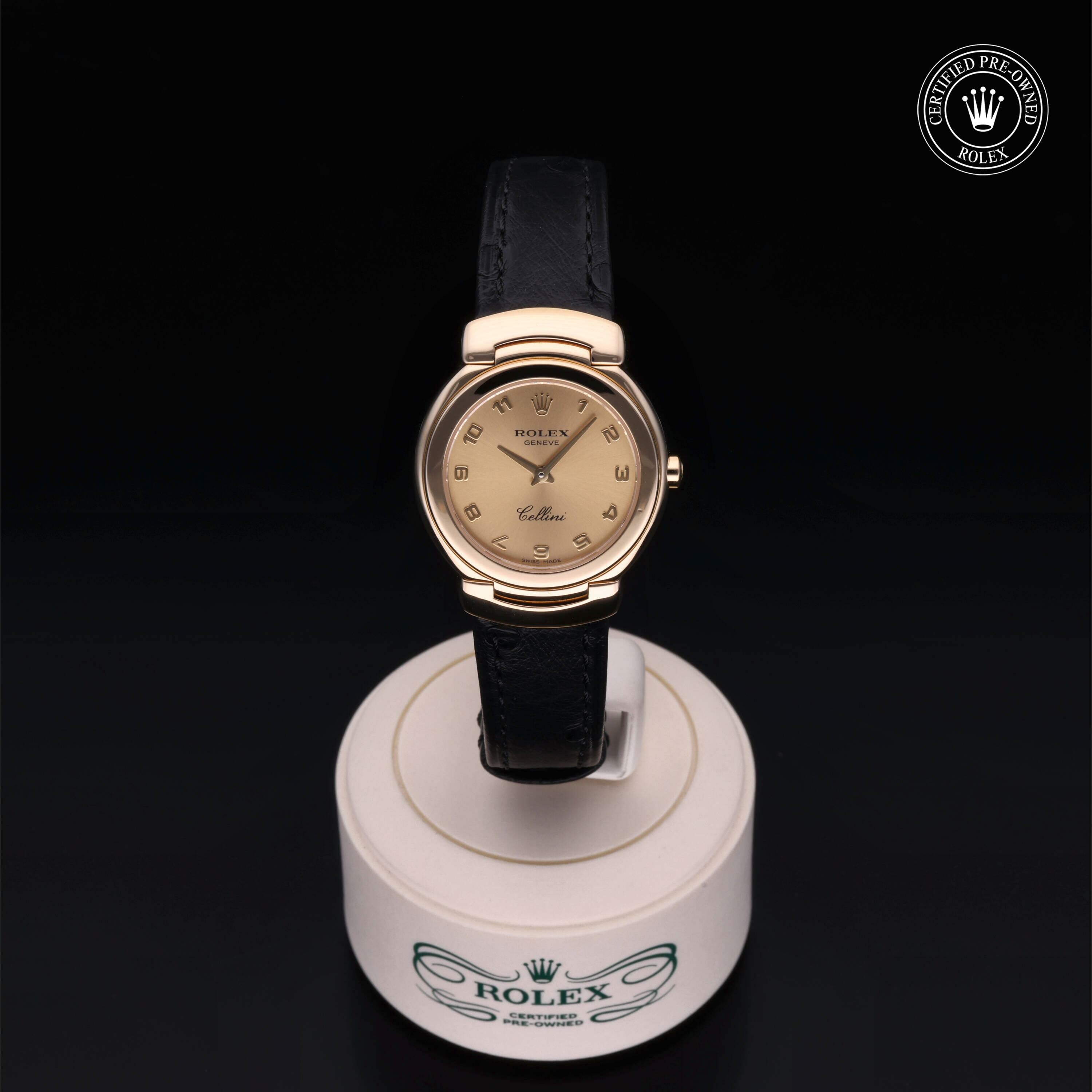 Rolex Cellini Quartz 26 in Gold 18 Carat Yellow M6621/8-0017 at Ferret