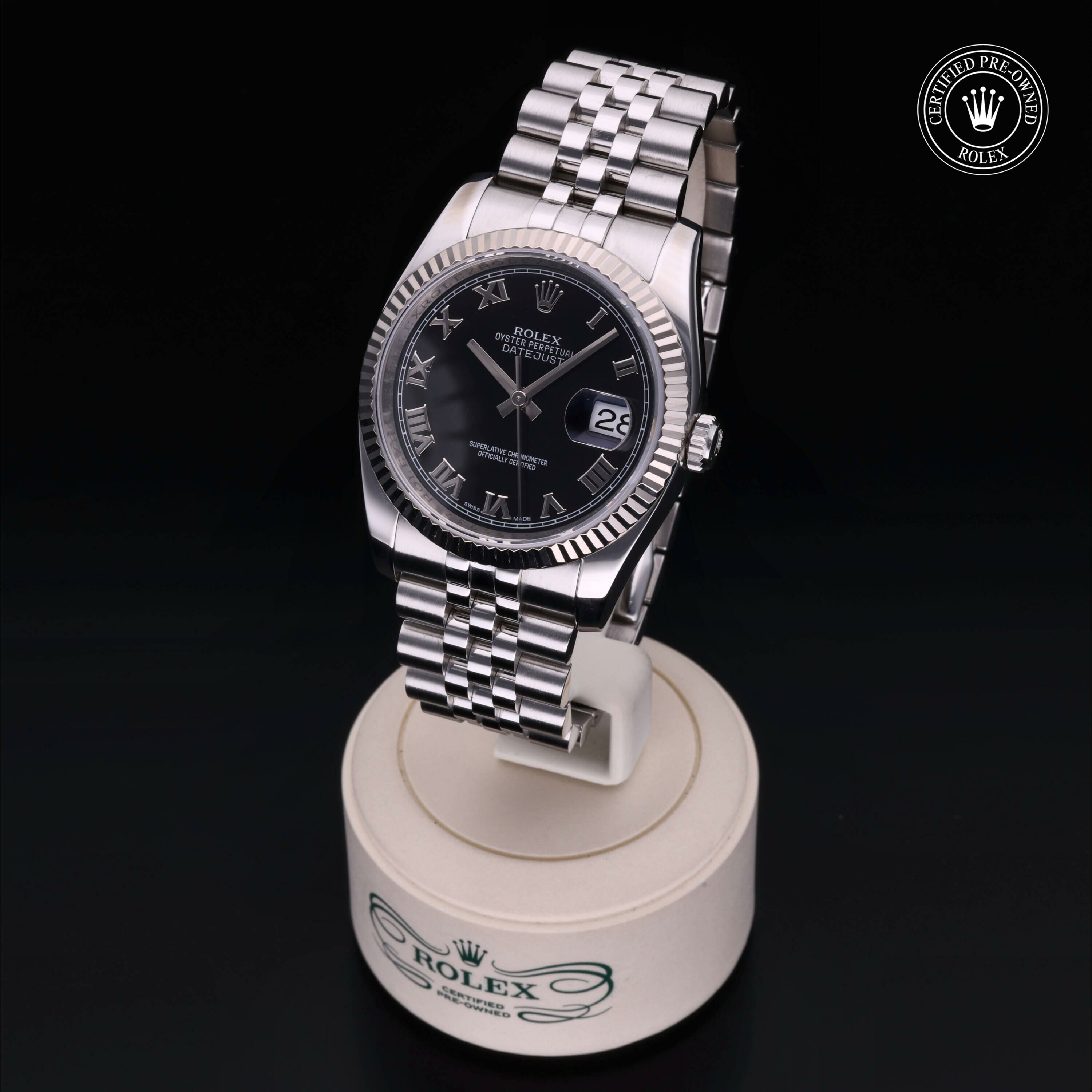 Rolex Datejust 36 en Rolesor 18 Carat Gris M116234-0086 chez Ferret - vue 3