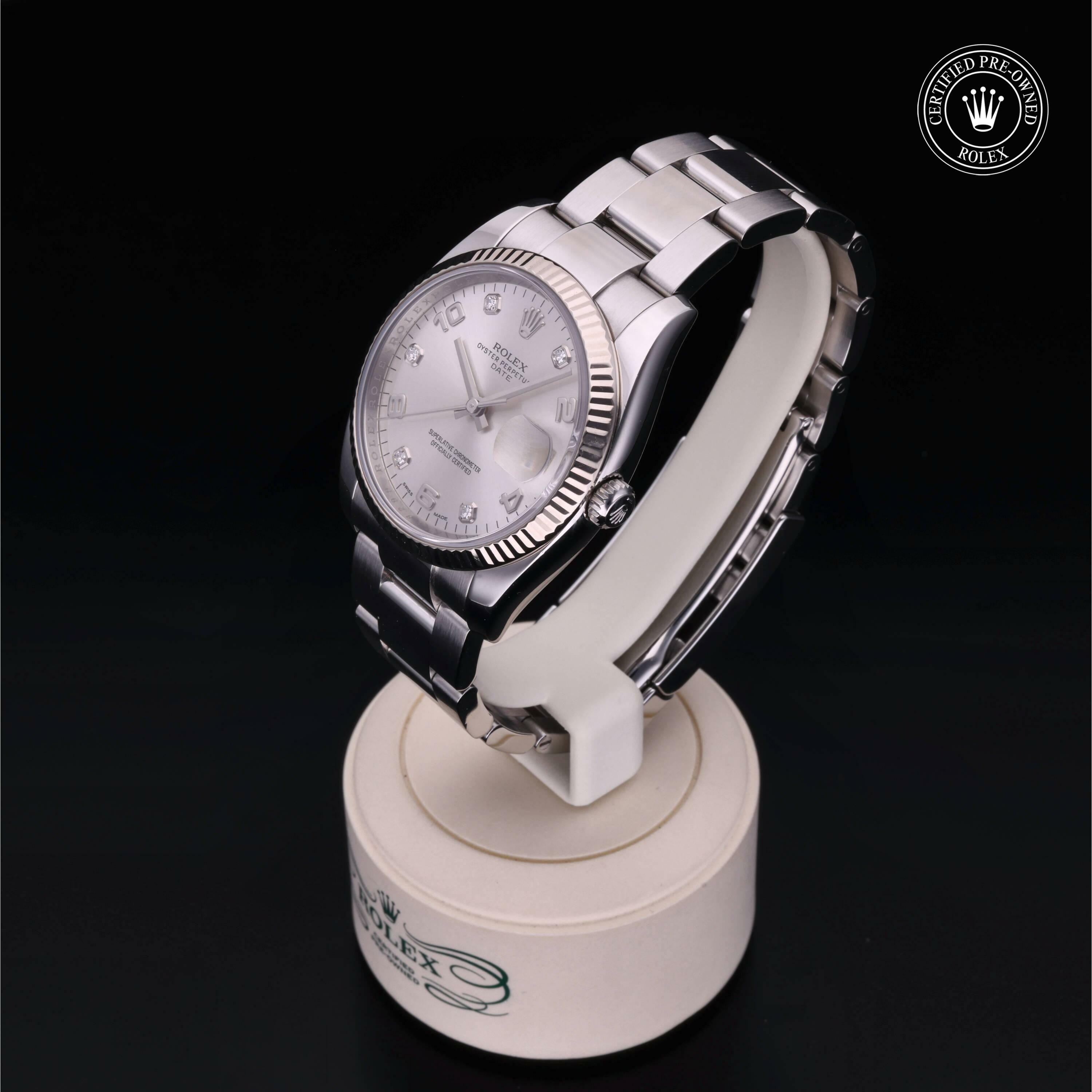 Rolex Date 34 in Rolesor 18 Carat White M115234-0012 at Ferret - view 6
