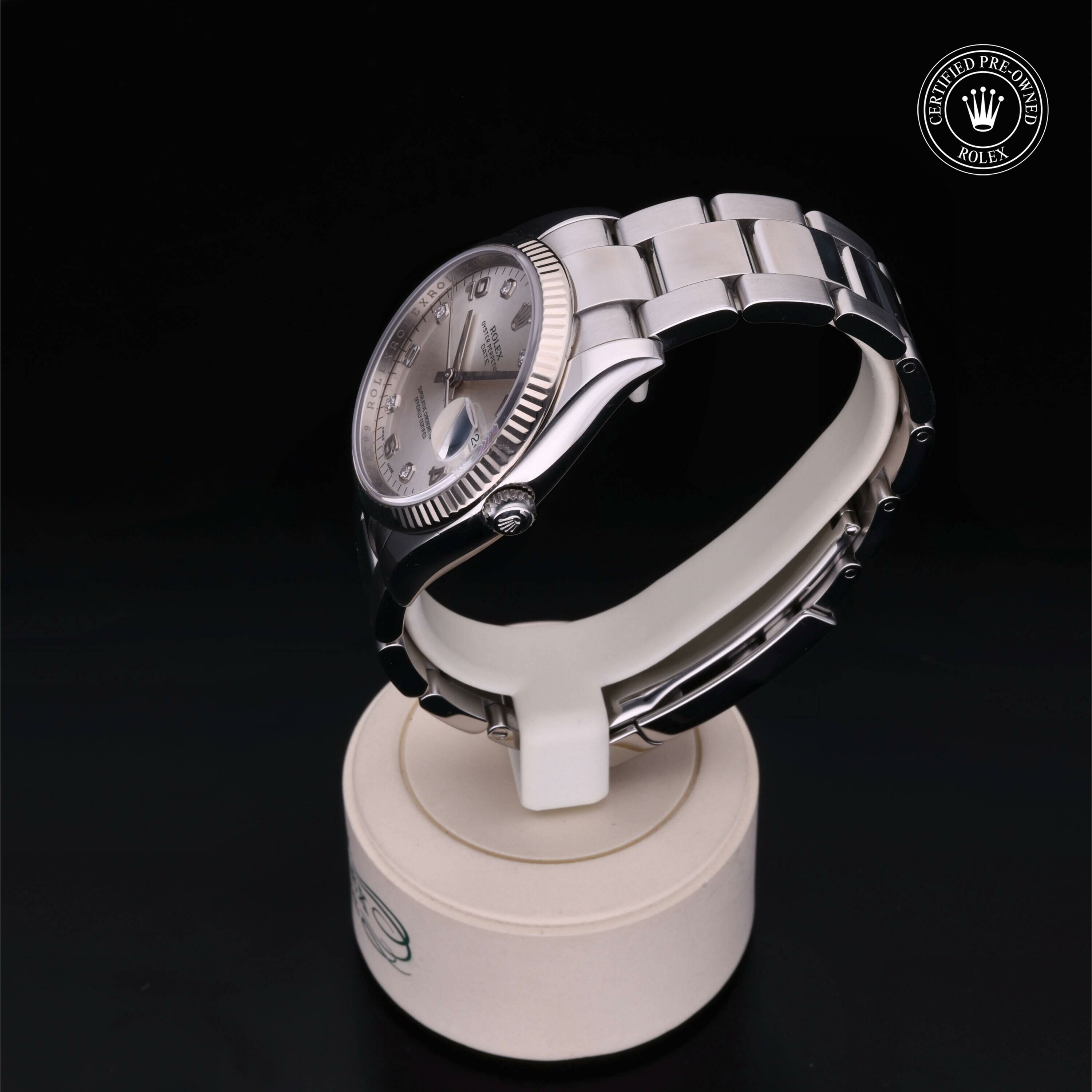 Rolex Date 34 in Rolesor 18 Carat White M115234-0012 at Ferret - view 9
