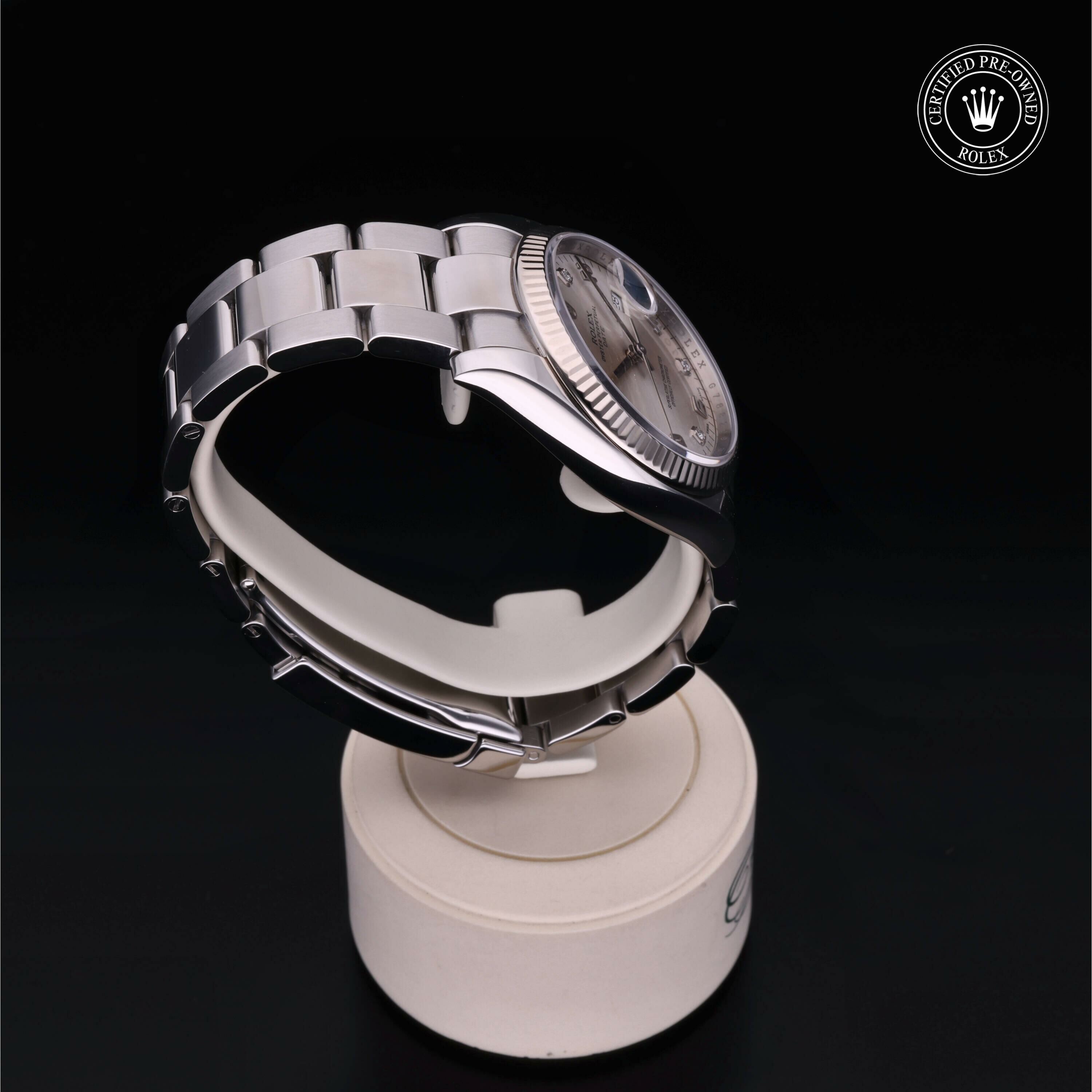Rolex Date 34 in Rolesor 18 Carat White M115234-0012 at Ferret - view 27