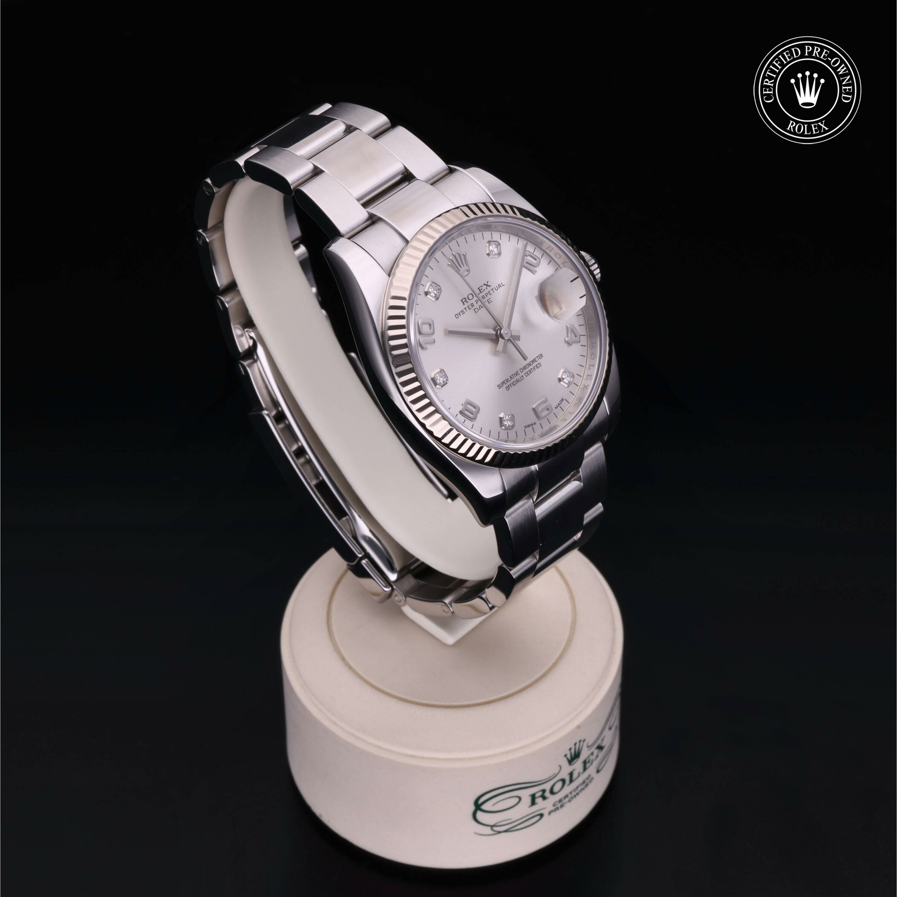 Rolex Date 34 in Rolesor 18 Carat White M115234-0012 at Ferret - view 32