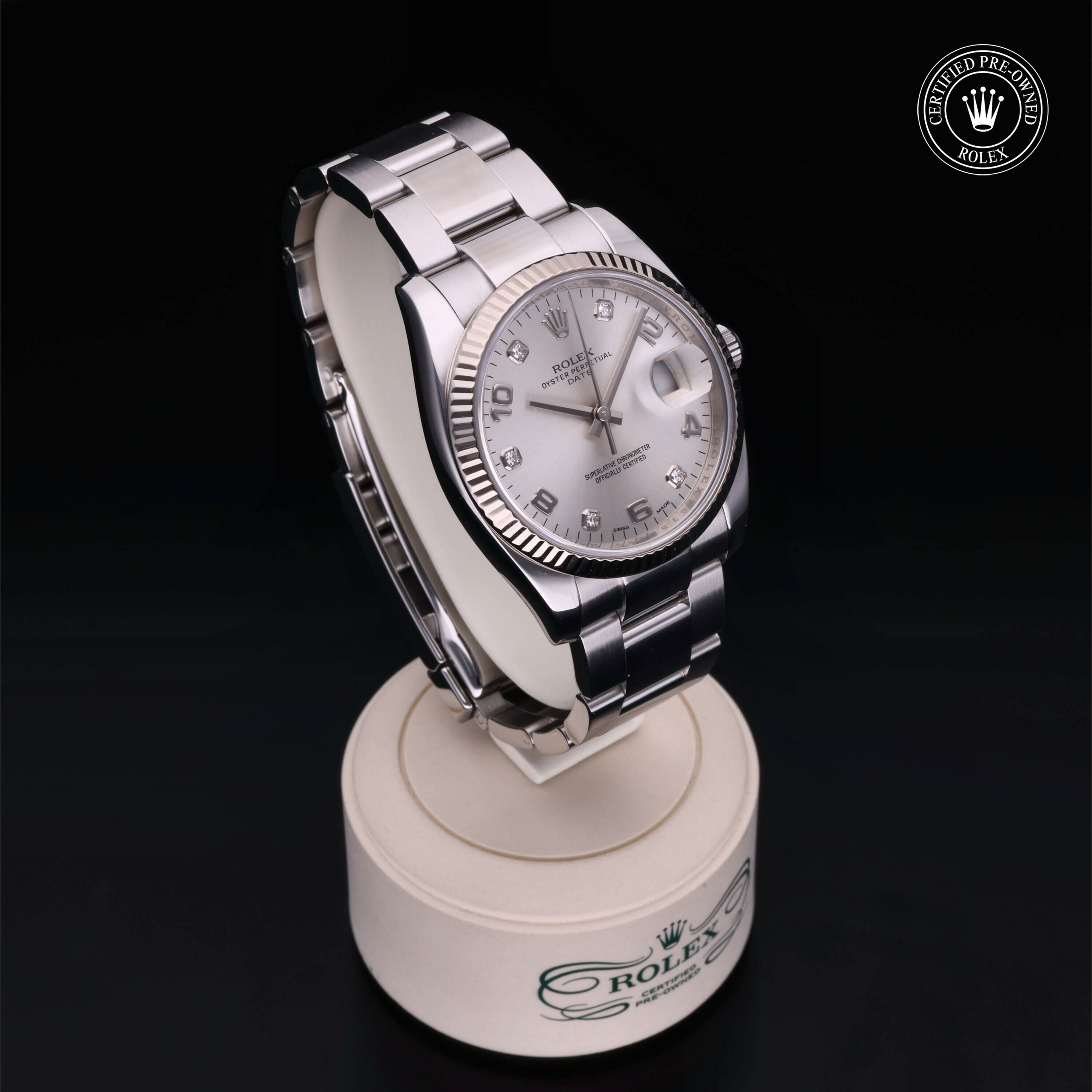 Rolex Date 34 in Rolesor 18 Carat White M115234-0012 at Ferret - view 33