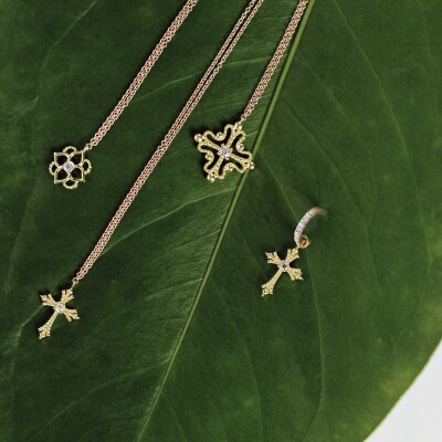 Collier Mellerio Les Muses, Nina Green Diamant, or vert et or rose