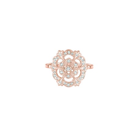 Bague Stone Paris Lace en or rose et diamants