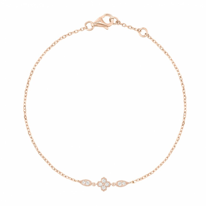 Bracelet Stone Paris Fleurs du Mal en or rose et diamants