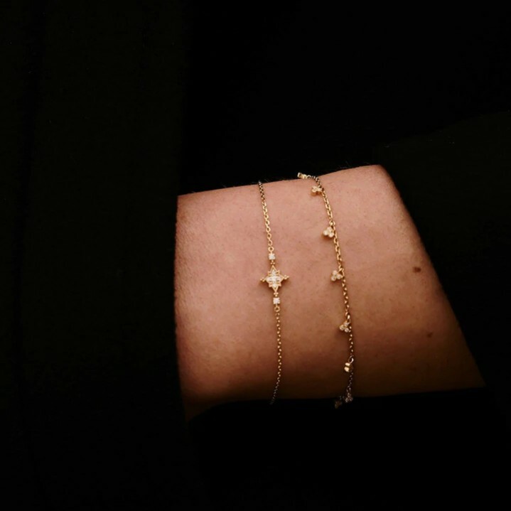 Bracelet Stone Paris Volupté en or jaune et diamants