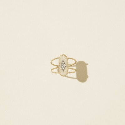 Bague Pascale Monvoisin Mahe Blanc