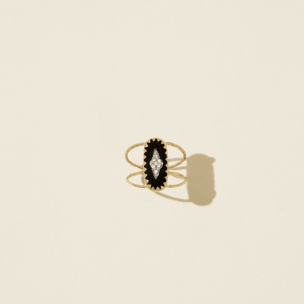 Bague Pascale Monvoisin Mahe Noir