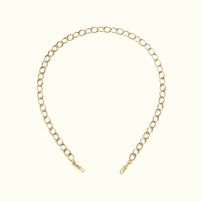 Marie Lichtenberg Rosa Micro Chain 37 cm - Yellow Gold 14k