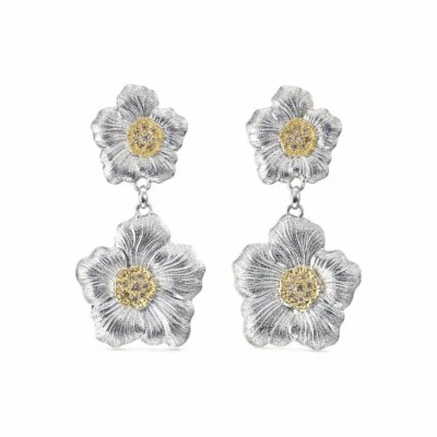 Boucles d'Oreilles Buccellati Blossoms Gardenia Diamonds