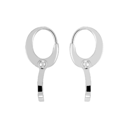 Boucles d'Oreilles Fred Force 10 en or blanc et diamants