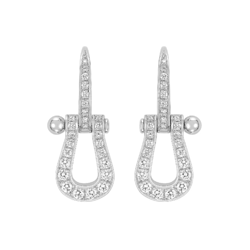Fred Force 10 in white gold and diamonds Earrings
