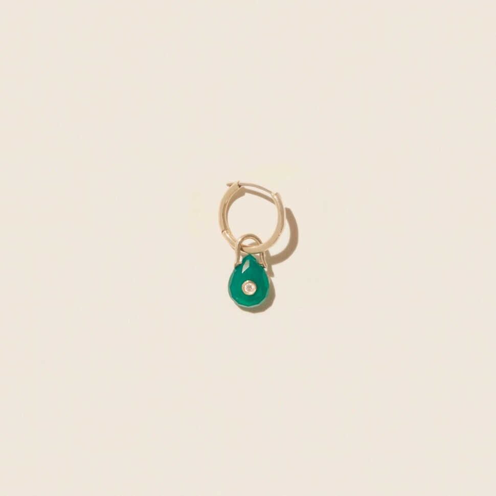 Pascale Monvoisin Orso green onyx Mono Hoop