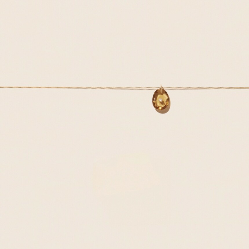 Pascale Monvoisin Orso honey quartz Short Necklace
