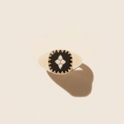 Pascale Monvoisin Pierrot Black Signet Ring