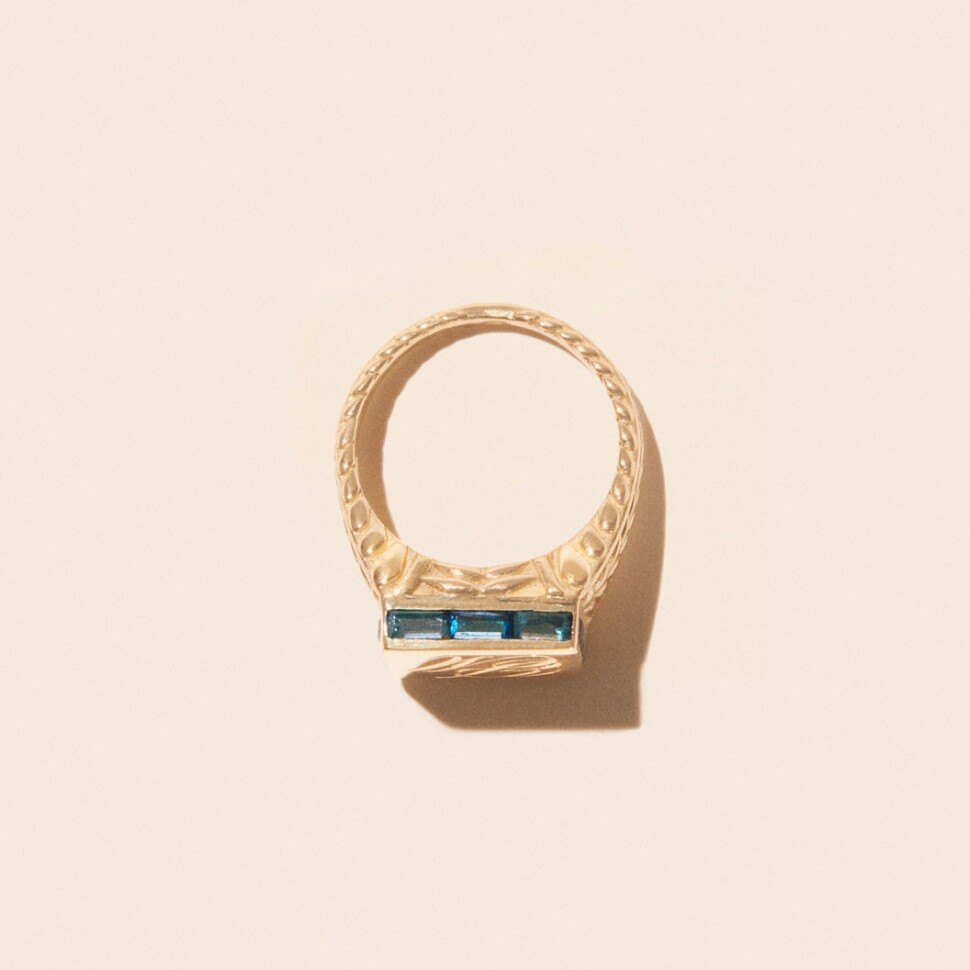 Bague Pascale Monvoisin Poppy Topaze Bleu London